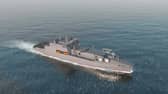 An artist's impression of the new support ship. Picture: Royal Navy