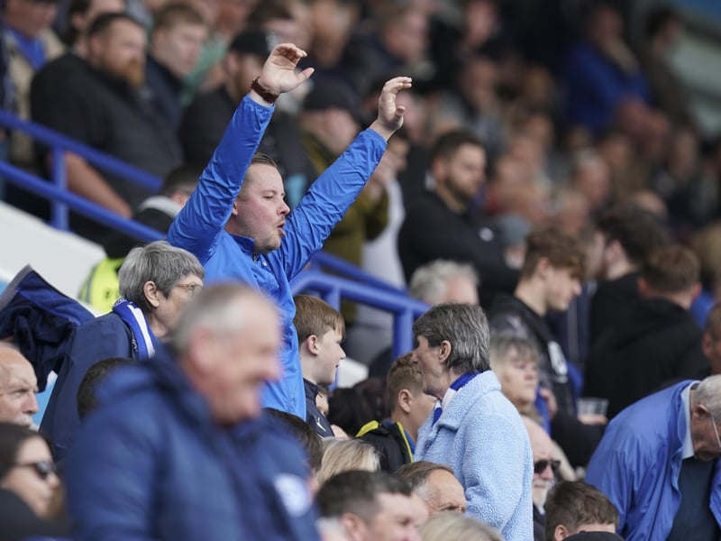 Blues fans were out in force for Pompey's final game of the season against Wycombe