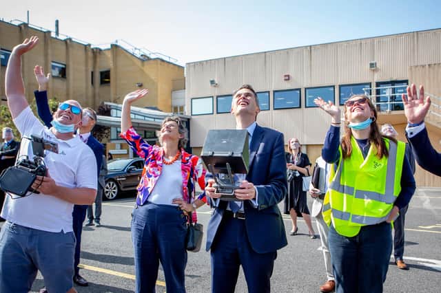 Secretary of State for Education, Gavin Williamson, flying a drone during a visit to Havant and South Downs College.

Picture: Habibur Rahman