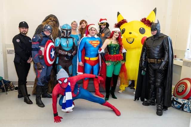 Superheroes attending the event from Hampshire Cosplay and Icons Cosplay. Picture: Mike Cooter (111221)