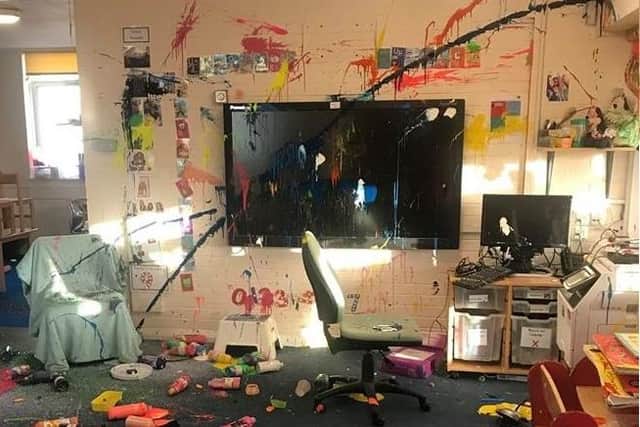 Vandals have damaged the nursery room at Arundel Court Primary Academy & Nursery in Northam Street, Landport. Picture: Arundel Court Primary Academy & Nursery