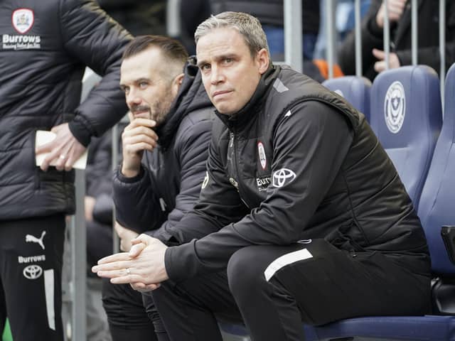 Barnsley boss Michael Duff on his visit to Fratton Park last month