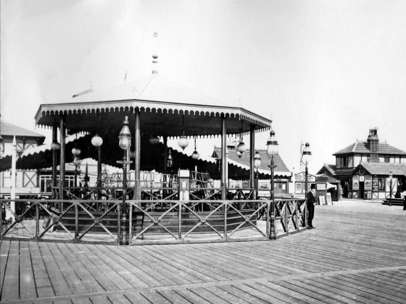 Clarence Pier with the bandstand to the forefront.