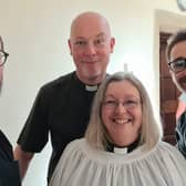 Lee-on-Solent clergy (l to r): the Revs Mike Moritz, Paul Chamberlain, Erica Wilkie and Will Alvarez