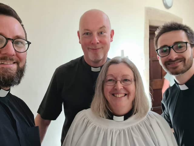 Lee-on-Solent clergy (l to r): the Revs Mike Moritz, Paul Chamberlain, Erica Wilkie and Will Alvarez