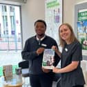 Emma and Tawana are hoping to raise more than £550 by taking on the 100-meter descent