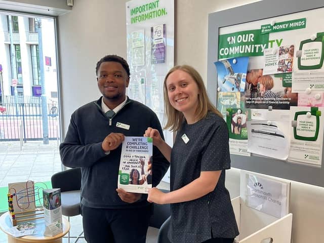 Emma and Tawana are hoping to raise more than £550 by taking on the 100-meter descent