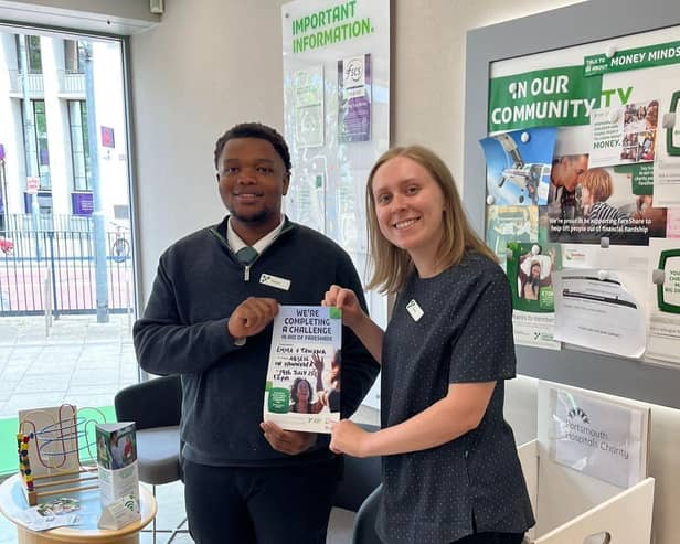 Emma and Tawana are hoping to raise more than £550 by taking on the 100-meter descent
