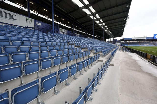 The view from the North Stand towards the Milton End, showing the lower section's reprofiling and new seats. Picture: Robin Jones - Digital South