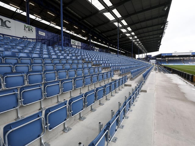 The view from the North Stand towards the Milton End, showing the lower section's reprofiling and new seats. Picture: Robin Jones - Digital South