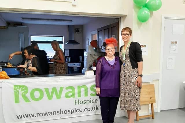 Nancy Dazley and Ally Calver at the fundraiser at the Portsmouth Deaf Centre organised to celebrate Nancy's birthday and raise money for the Rowans Hospice, on June 10.