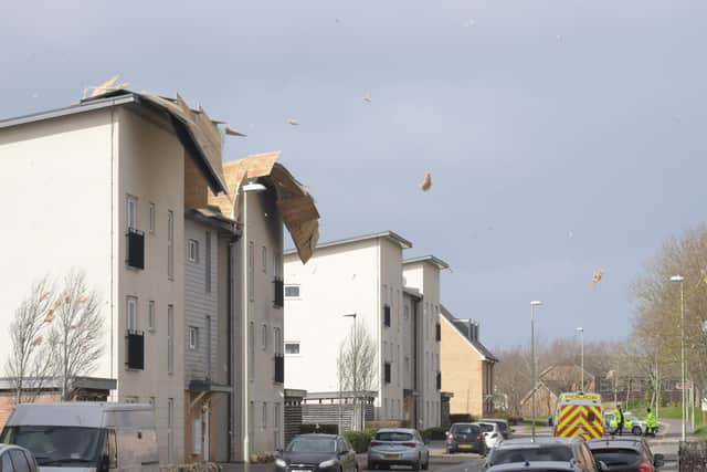 Roof ripped off by Storm Eunice in Gosport. Picture: Stu Frizell