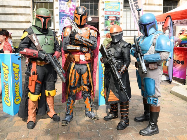 Characters from The Mandolorian. Picture: Keith Woodland (110521-42)