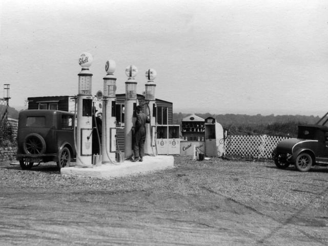 The garage on the top of Portsdown Hill in the 1920's or 1930's. Picture: Paul Costern collection