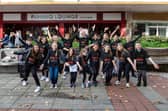 CCADS members in Palmerston Road, Southsea last month promoting their production of Nativity! The Musical at the Kings Theatre. Picture: Mike Cooter (221022)
