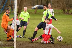 North End Vets green) v Paulsgrove. Picture: Keith Woodland