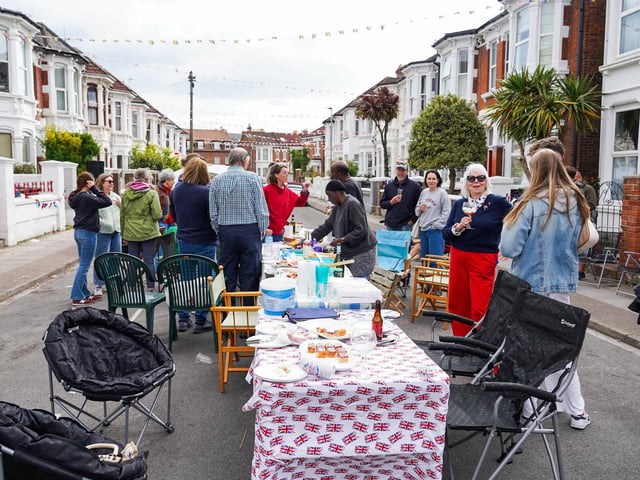 VE Day Taswell Road street party. Picture: Alec Chapman