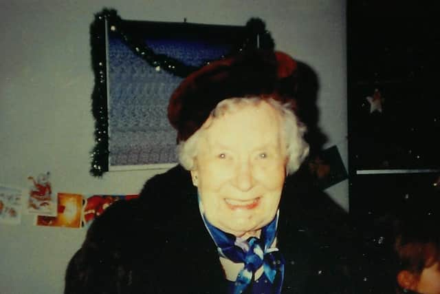 Gladys Richards, aged 90 at Christmas 1996