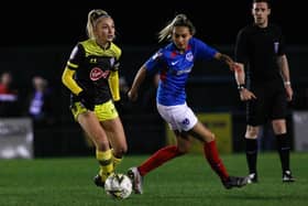 Charmaine True, right, could play a part in tonight's Portsmouth & District FA Cup final against Moneyfields after recovering from injury. Picture by Jordan Hampton.