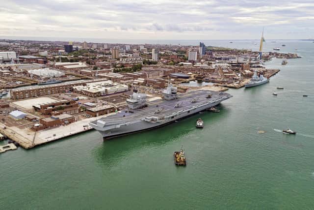 HMS Queen Elizabeth is set to leave Portsmouth on Wednesday