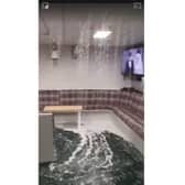 Stills from a video showing water from a burst pipe pouring into a room on HMS Prince of Wales 
Posted on Jackspeak Facebook page