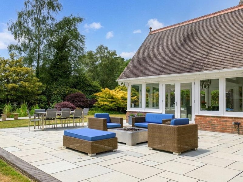 This property comes with seven bedrooms, six bathrooms and four reception rooms.