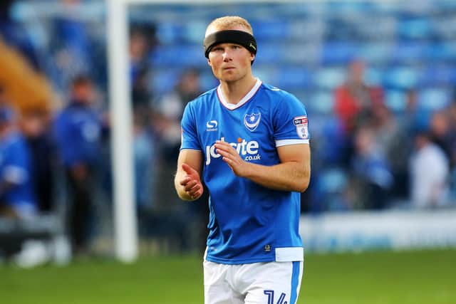 Curtis Main had to wear a headband after needing 14 stitches in a head wound sustained against Wycombe in September 2016. Picture: Joe Pepler
