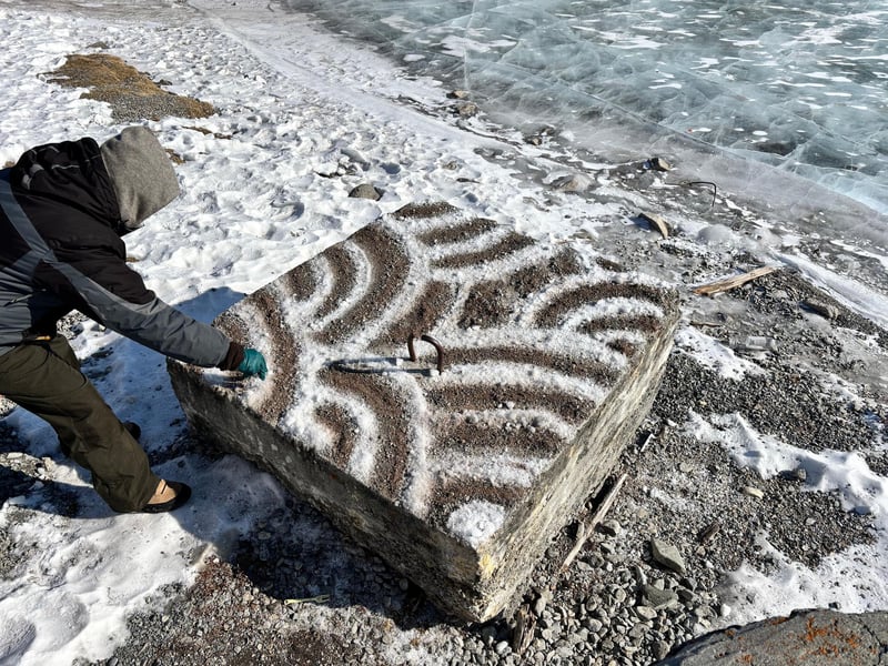 Rebecca Ford 'Squared Circles' with Snow and Grit