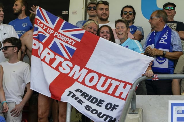 Pompey fans made their voices heard kick-off.