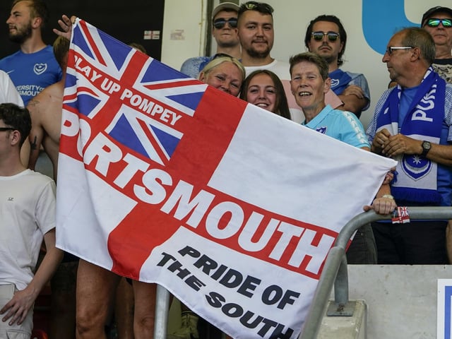 Pompey fans made their voices heard kick-off.