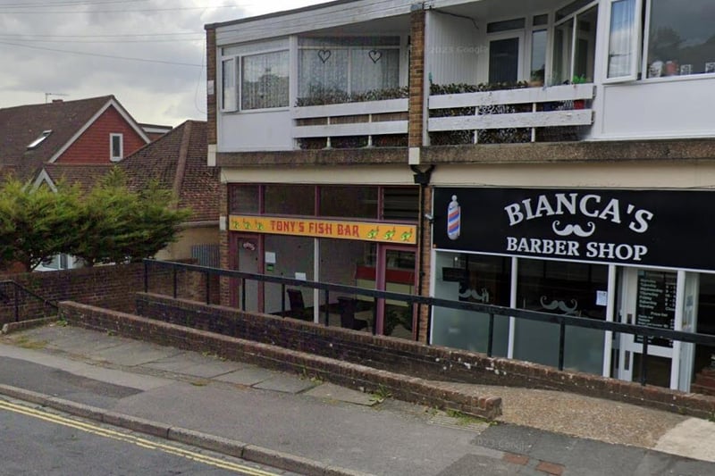 Tony's Fish Bar, Fareham, has a Google rating of 4.6 with 62 reviews.