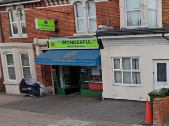 The Wonderful Eat, a Chinese takeaway at 170 Copnor Road, Portsmouth was given a score of three after an inspection on December 7.
