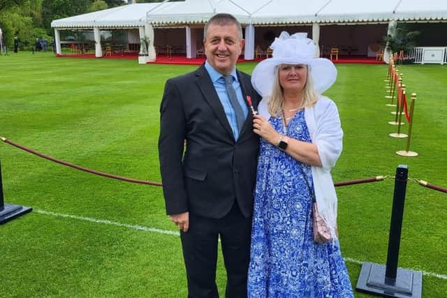 Steve and Mandy Williams at Buckingham Palace