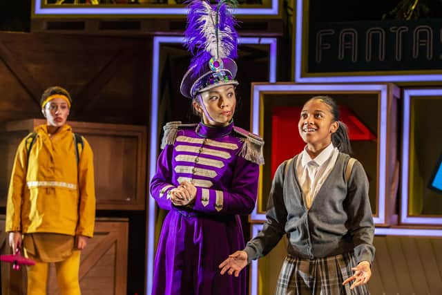 Fantastically Great Women is at Chichester Festival Theatre, January 2022. From left: Jade Kennedy, Frances Mayli McCann, Eva Marie Saffrey. Picture by Pamela Raith