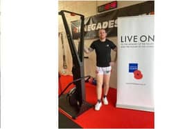 Navy veteran Dan Fallon is aiming to complete 11 marathons io 11 days on the punishing SkiErg fitness machine all to raise cash for the Royal British Legion.