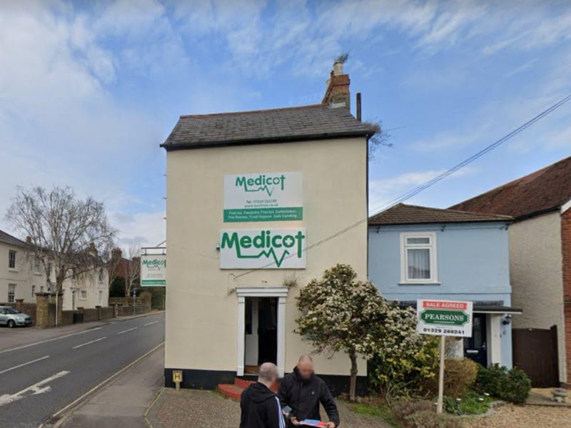 Medicot Ltd, at 3 Osborn Road South, Fareham was given a four-out-of-five food hygiene rating - score after assessment on May 22, the Food Standards Agency's website shows.