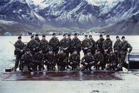 National Archives handout photo dated 02/04/1982 of the Royal Marine detachment at Grytviken, South Georgia, released by the National Archives under the 30-year rule. PRESS ASSOCIATION Photo. Issue date: Friday December 28, 2012. See PA RECORDS Stories. Photo credit should read: National Archives/PA Wire