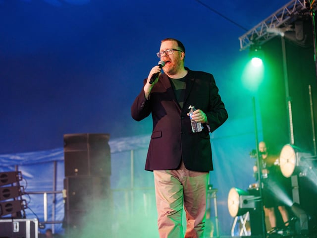 Pictured: Comedian Frankie Boyle performing at Big Top Comedy and Cabaret tentPicture:Marcin Jedrysiak