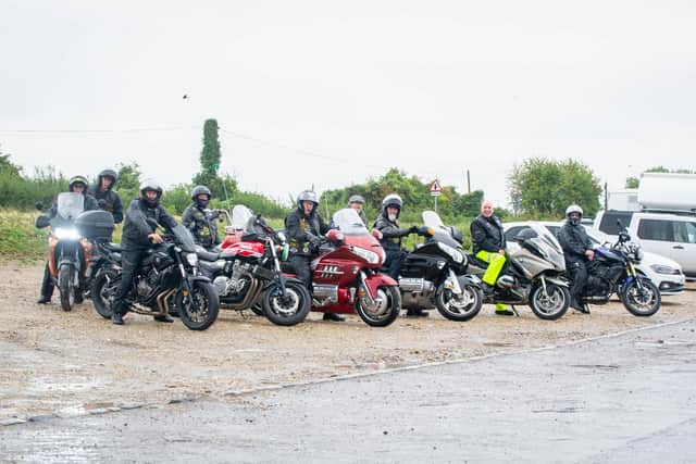 Masonic bikers from the Widows Sons are doing a 1,834-mile charity ride from Horndean to John o Groats to Lands End and back home raising money for Hampshire and isle of Wight Air Ambulance.

Pictured: The bikers at Portsdown Hill, Portsmouth on 19 August 2020

Picture: Habibur Rahman