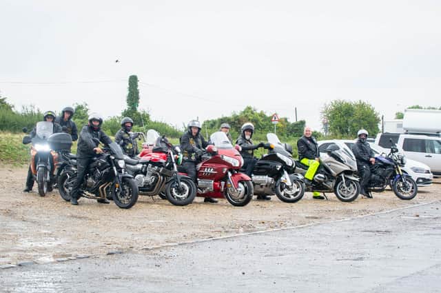 Masonic bikers from the Widows Sons are doing a 1,834-mile charity ride from Horndean to John o Groats to Lands End and back home raising money for Hampshire and isle of Wight Air Ambulance.

Pictured: The bikers at Portsdown Hill, Portsmouth on 19 August 2020

Picture: Habibur Rahman