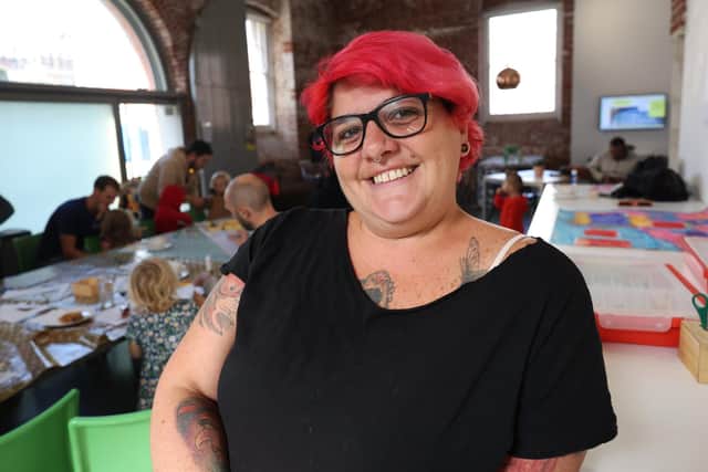 Artist Isis Selmikaitis at the Aspex Gallery in Portsmouth.
Picture: Sam Stephenson.
