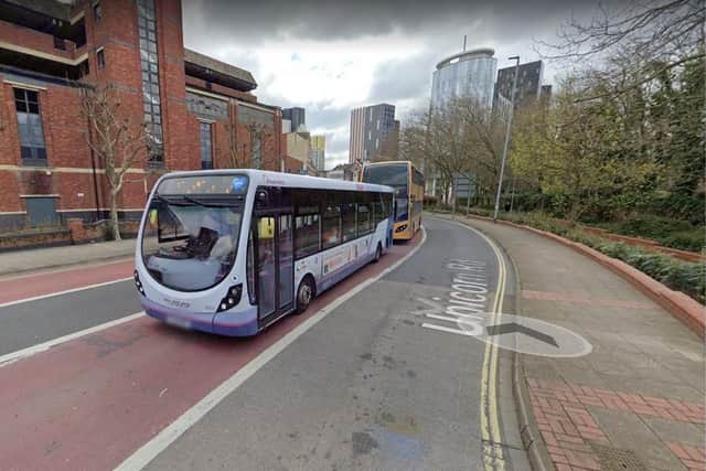 Unicorn Road in Portsmouth where a new bus lane will be installed to help improve transport routes to the city centre.