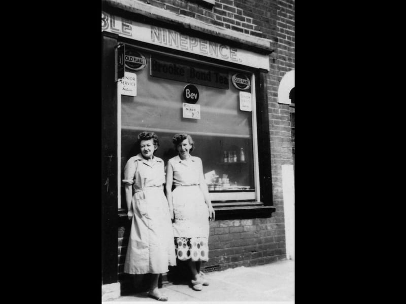 Olive Ray (right) outside the Nimble Ninepence shop in Clarendon Street, Landport, Portsmouth