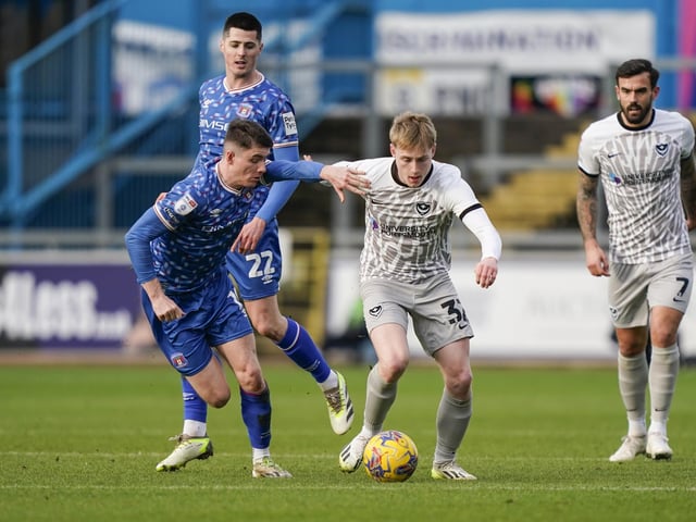 Pompey's Paddy Lane on the attack against Carlisle. Picture: Jason Brown/ProSportsImages