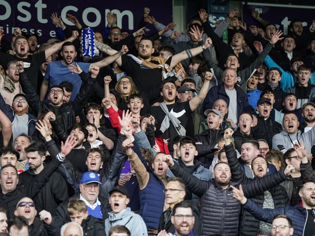 The travelling Pompey fans were in good voice throughout their trip to Wycombe's Adams Park.
