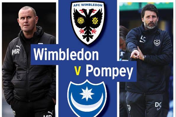 Pompey take on AFC Wimbledon at Plough Lane today (3pm).