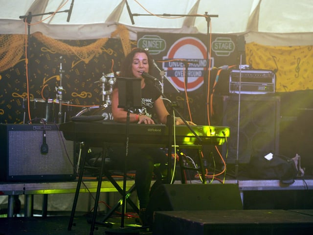 Helen Spooner performing at Wickham Festival.  Picture: Sarah Standing (310725-1329)