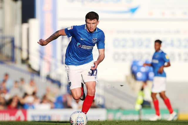 Dion Donohue made 48 appearances, scoring once, before leaving Pompey for Mansfield in the summer of 2019. Picture: Joe Pepler