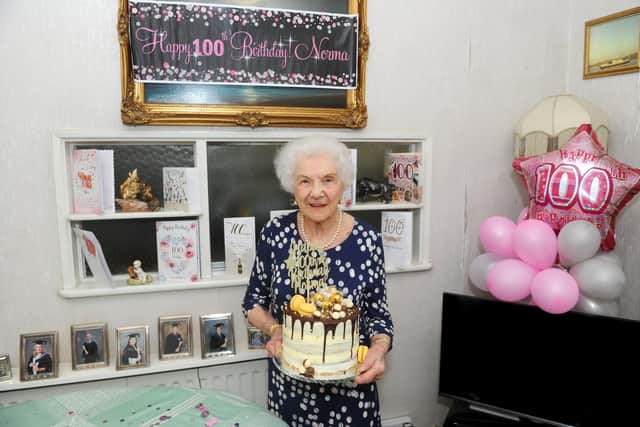 Norma Waldren from Baffins, celebrated her 100th birthday on Tuesday, April 26 at her home.
Picture: Sarah Standing (260422-2469)