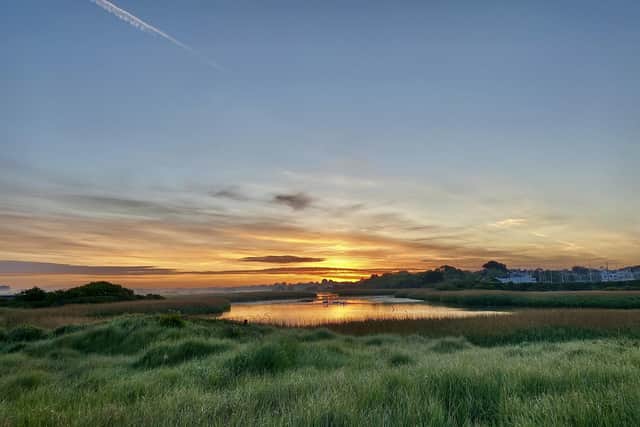 Sun rises over Titchfield Haven National Nature Reserve Picture: Simon Higgins. Instagram: @higgypfc